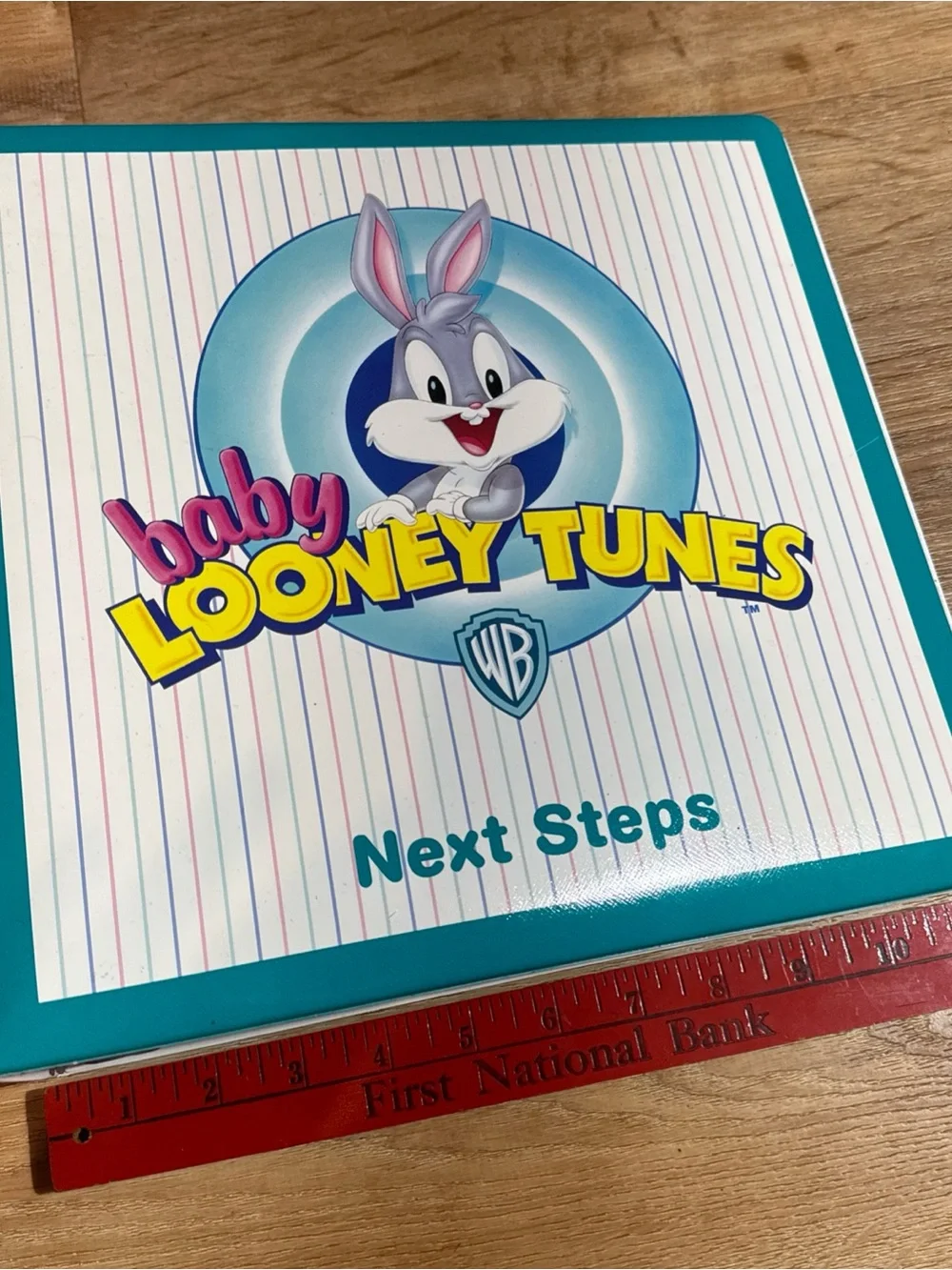 Looney Tunes 3 Ring Zipper Binder 1998 Toon Bugs Bunny Baby Pictures Safe Keep